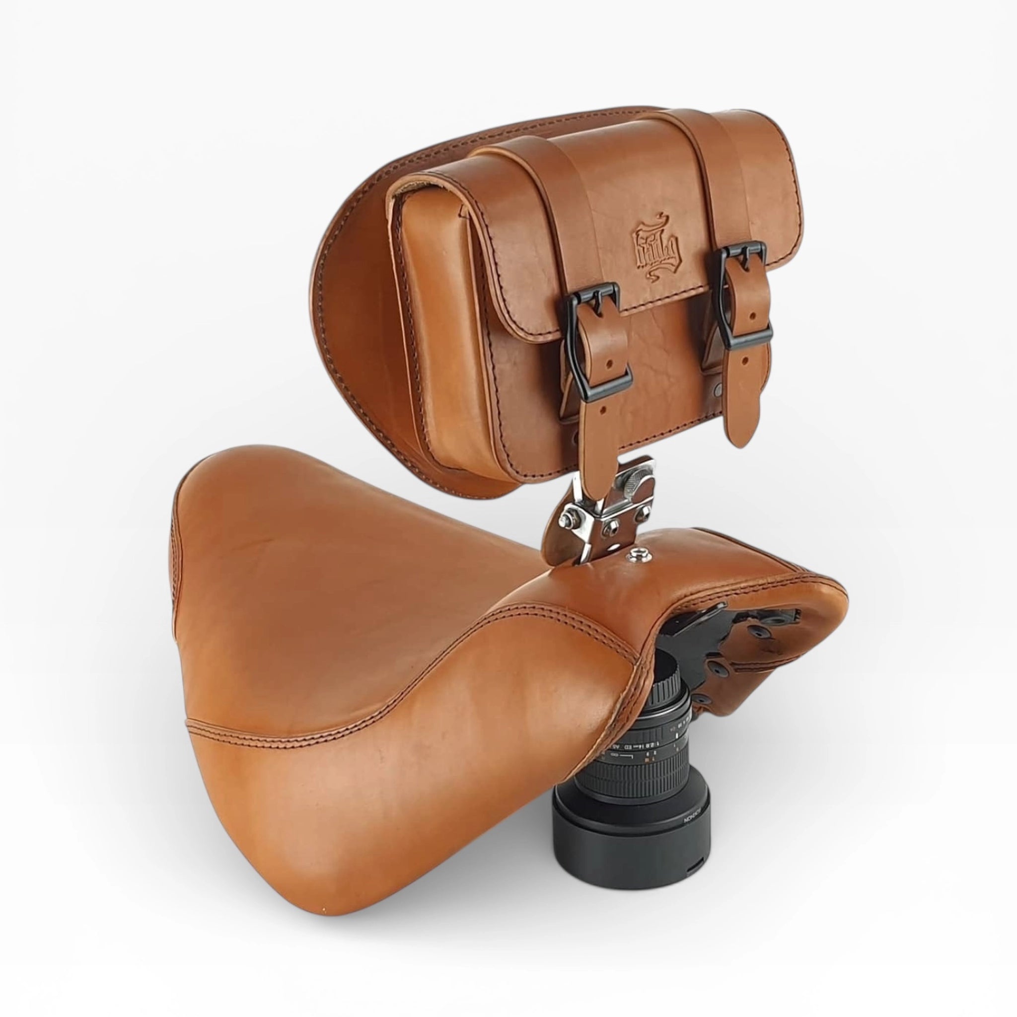 CUSTOM BUILD: The "London Tan" Touring Suite (US01 Bags + Matching Seat & Backrest)