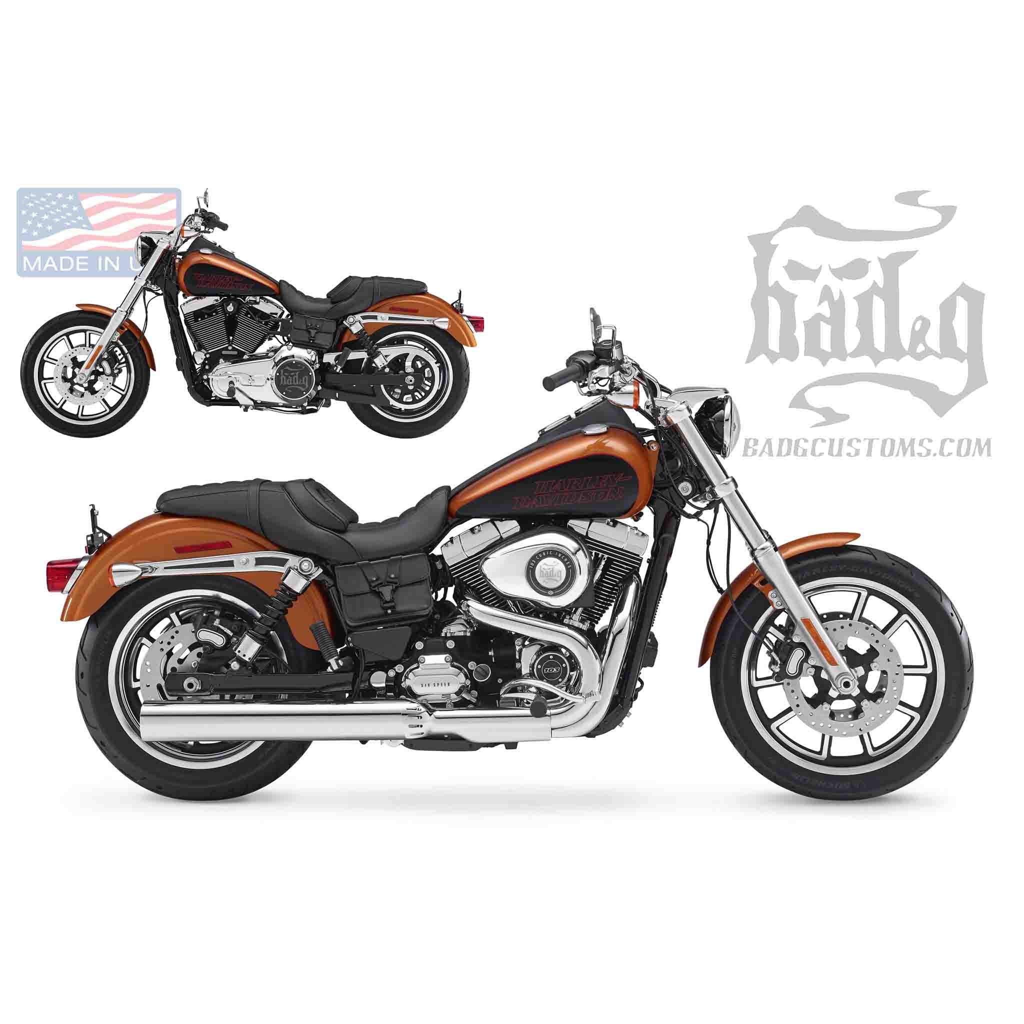 Upgrade your Harley-Davidson® Dyna with the DTU04 Dyna Throw Under Seat Bags. Hand crafted in USA with premium leather and top quality hardware. Durable and stylish, it's the perfect fit for your motorcycle.