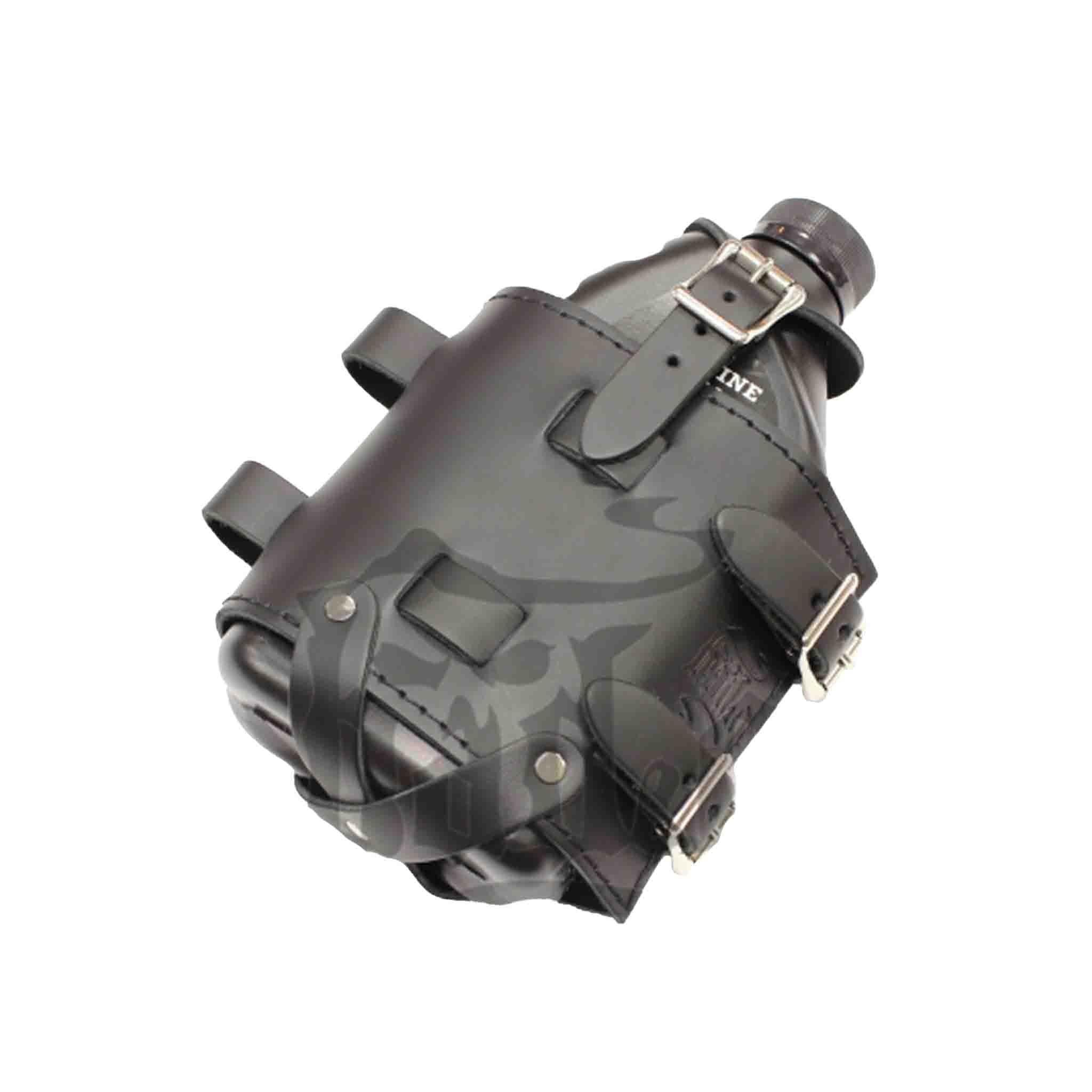 Add a piece of mind to your ride with the FB02 spare fuel/oil bottle carrier!. Hand crafted in USA with premium leather and top quality hardware. Durable and stylish, it's the perfect fit for your motorcycle.