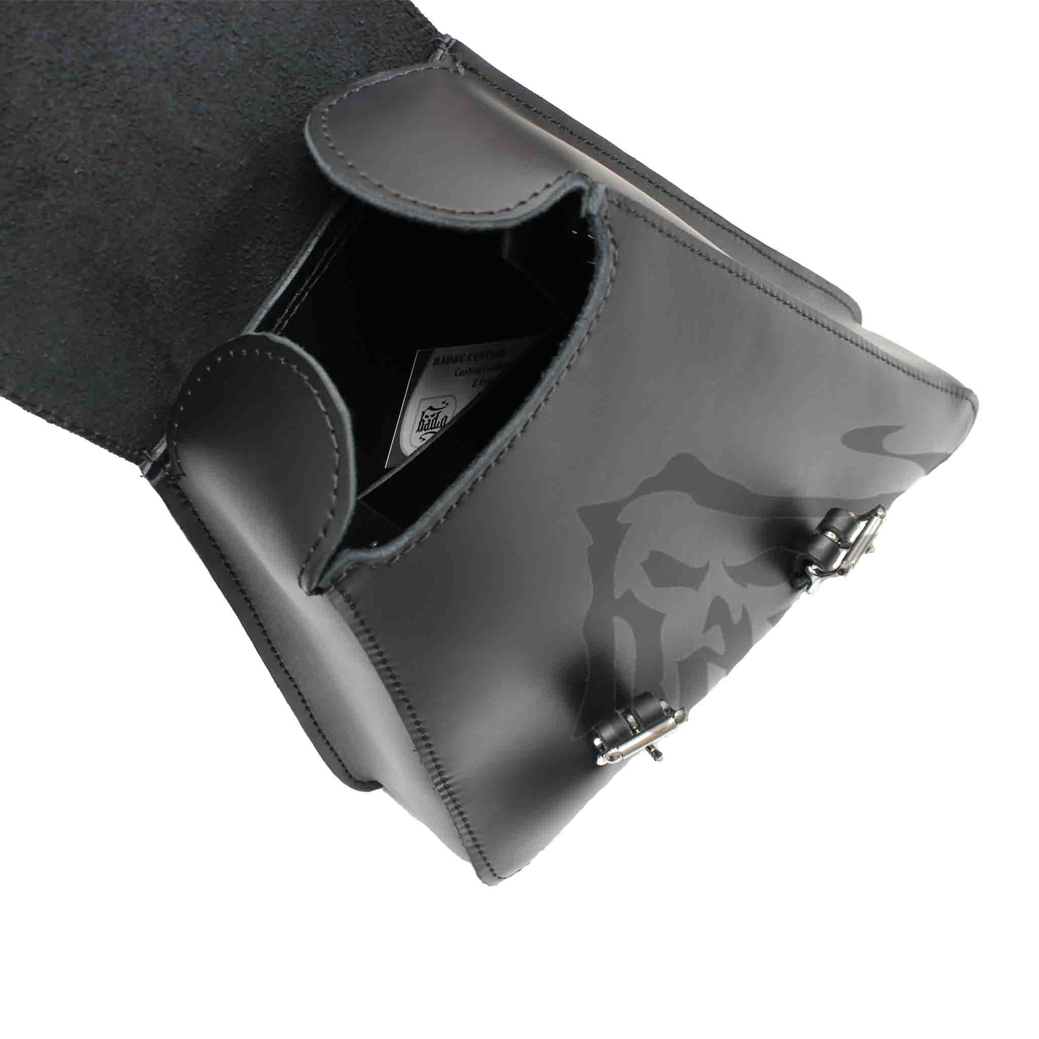 Upgrade your Harley-Davidson® FXR with the FXRL01 Left Side Solo Bag. Hand crafted in USA with premium leather and top quality hardware. Durable and stylish, it's the perfect fit for your motorcycle.