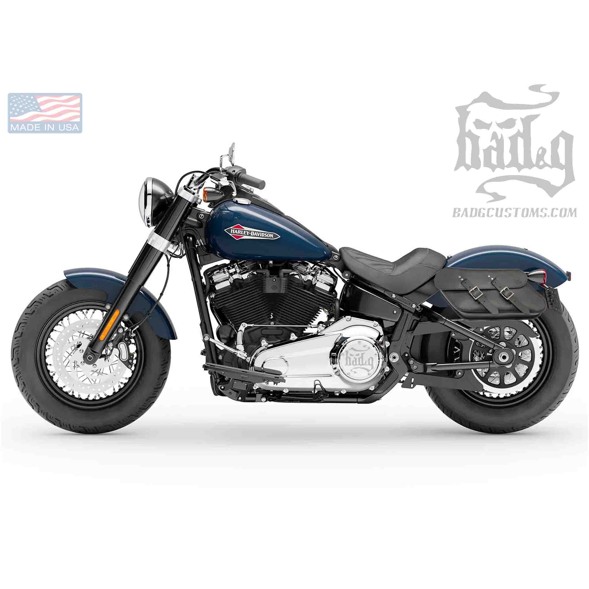 Upgrade your Harley-Davidson® Softail with the SHL05 Left Side Fender Strut Solo Bag. Hand crafted in USA with premium leather and top quality hardware. Designed to fit all Harley-Davidson® Softail models and years. Durable and stylish, it features easy installation and it's the perfect fit for your motorcycle.