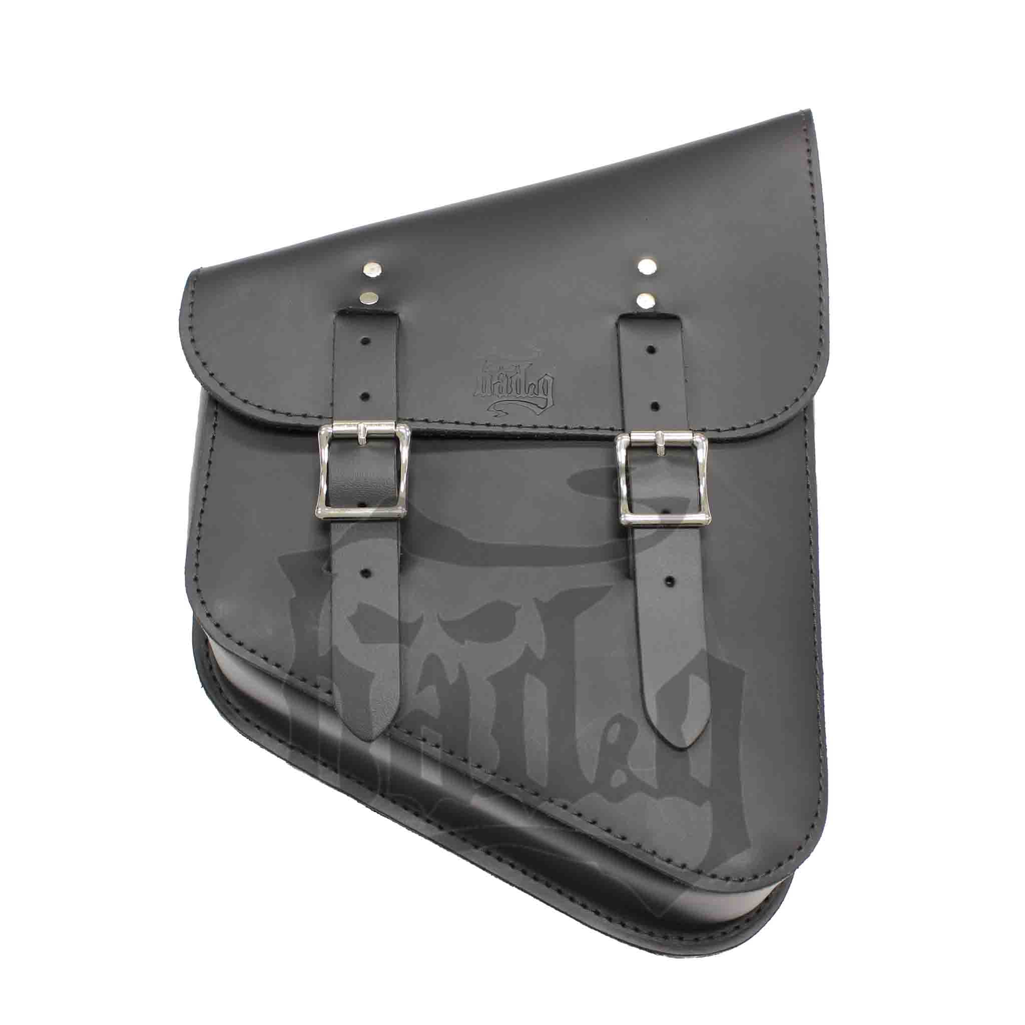 Upgrade your Harley-Davidson® Hardtail Chopper / Bobber with the SHR01 Right Side Solo Bag. Hand crafted in USA with premium leather and top quality hardware. Durable and stylish, it's the perfect fit for your motorcycle.