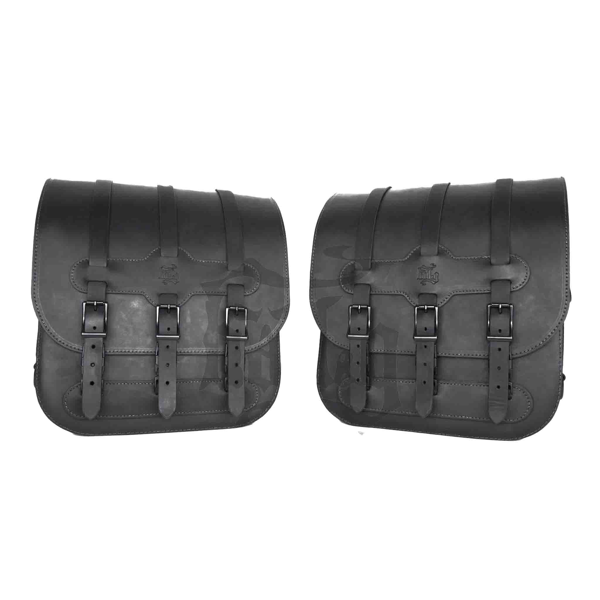 Upgrade your ride with the US01 Heavy Duty Saddlebags. Hand crafted in USA with premium veg tan steer hide leather and stainless steel hardware. Durable and stylish, they are the perfect fit for your motorcycle.