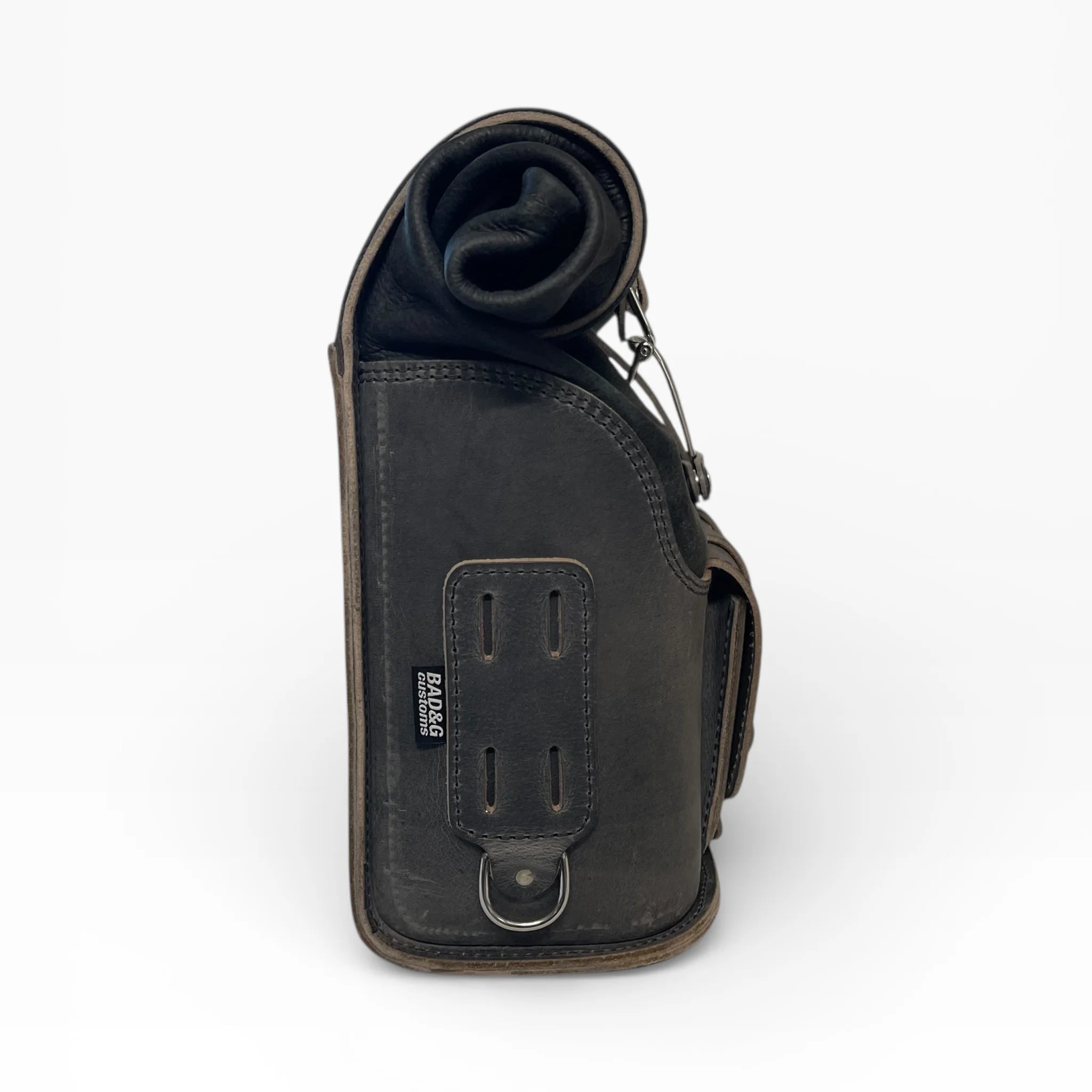 Universal Leather Rolltop Panniers / Saddlebags - TBP02 (Pair)