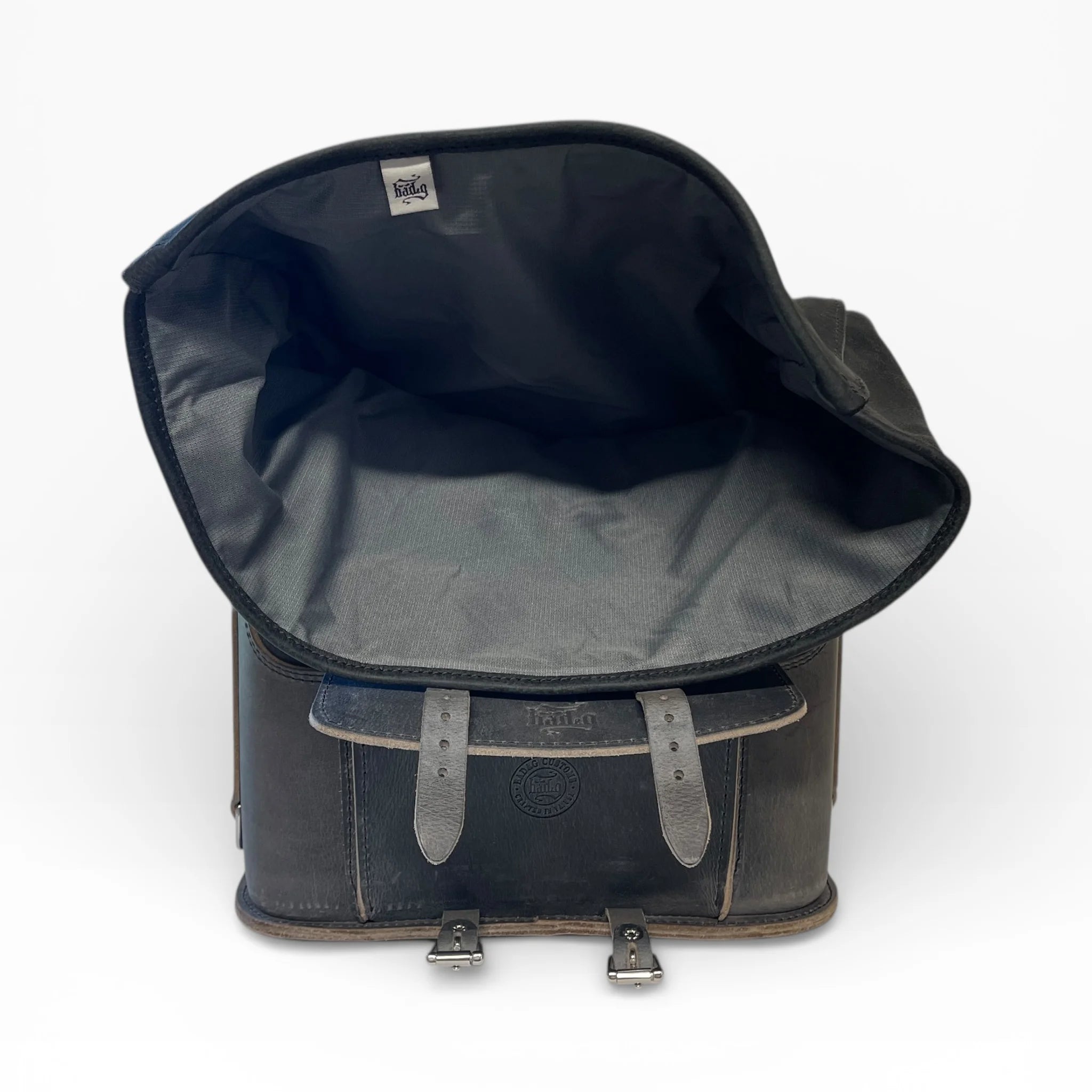 Universal Leather Rolltop Panniers / Saddlebags - TBP02 (Pair)