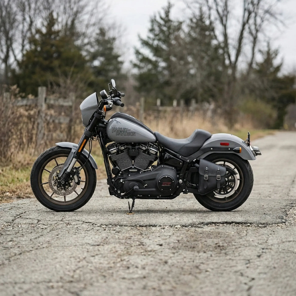 Premium H-D® Softail Swingarm Solo Bag | Hand Made Saddlebags in USA