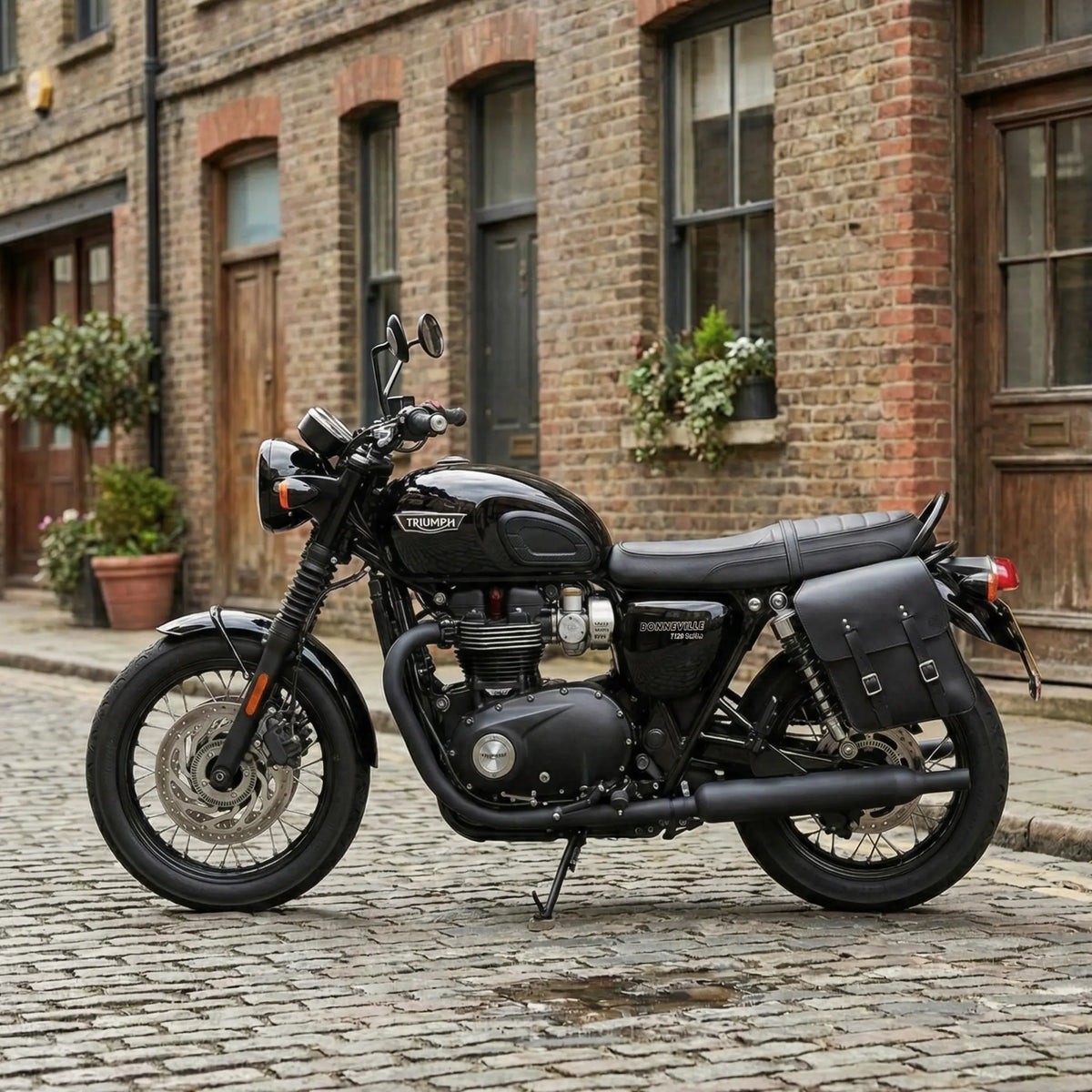 プレミアム Triumph Bonneville 左サイドバッグ | 米国製サドルバッグ