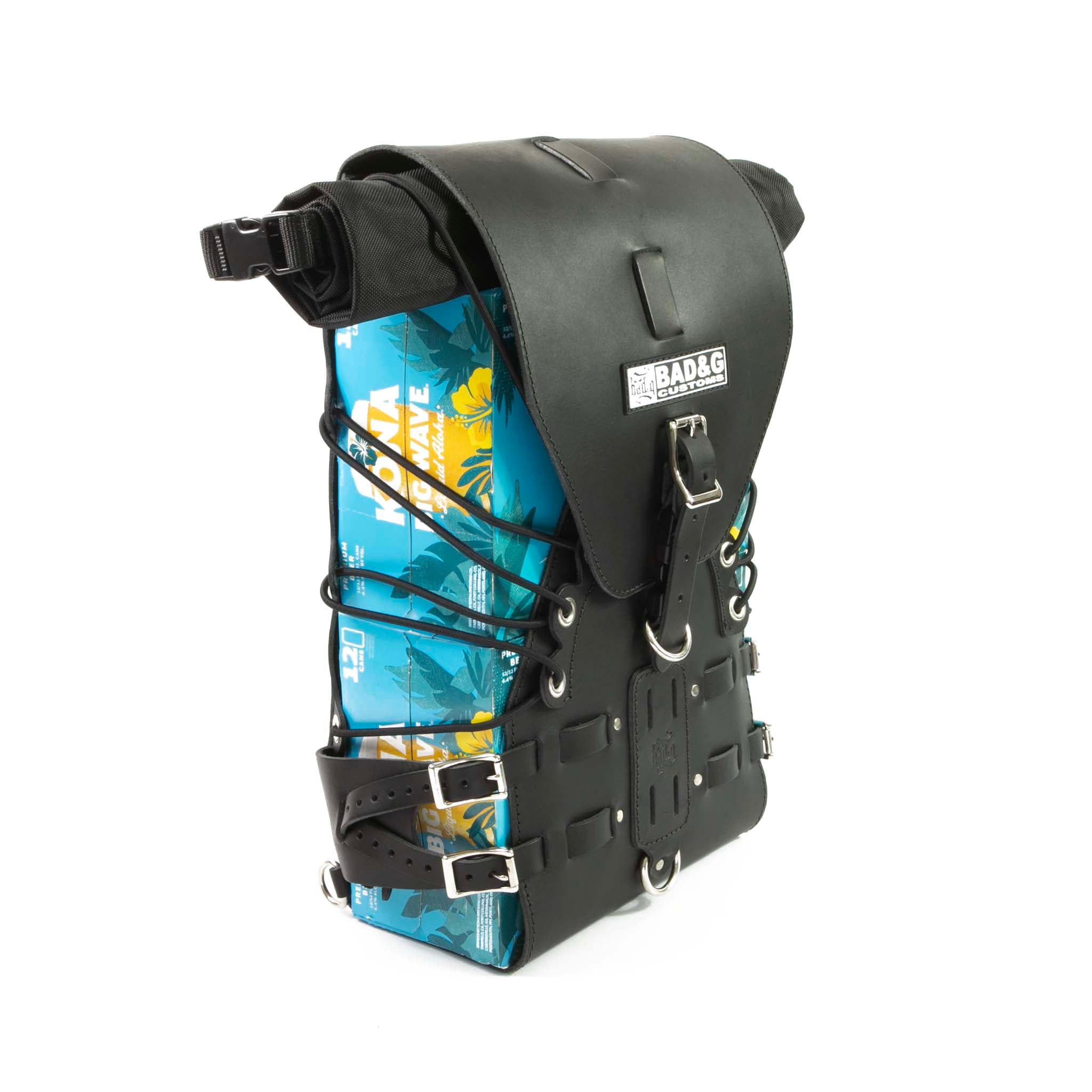 Holster carrying two 12-packs—capacity example