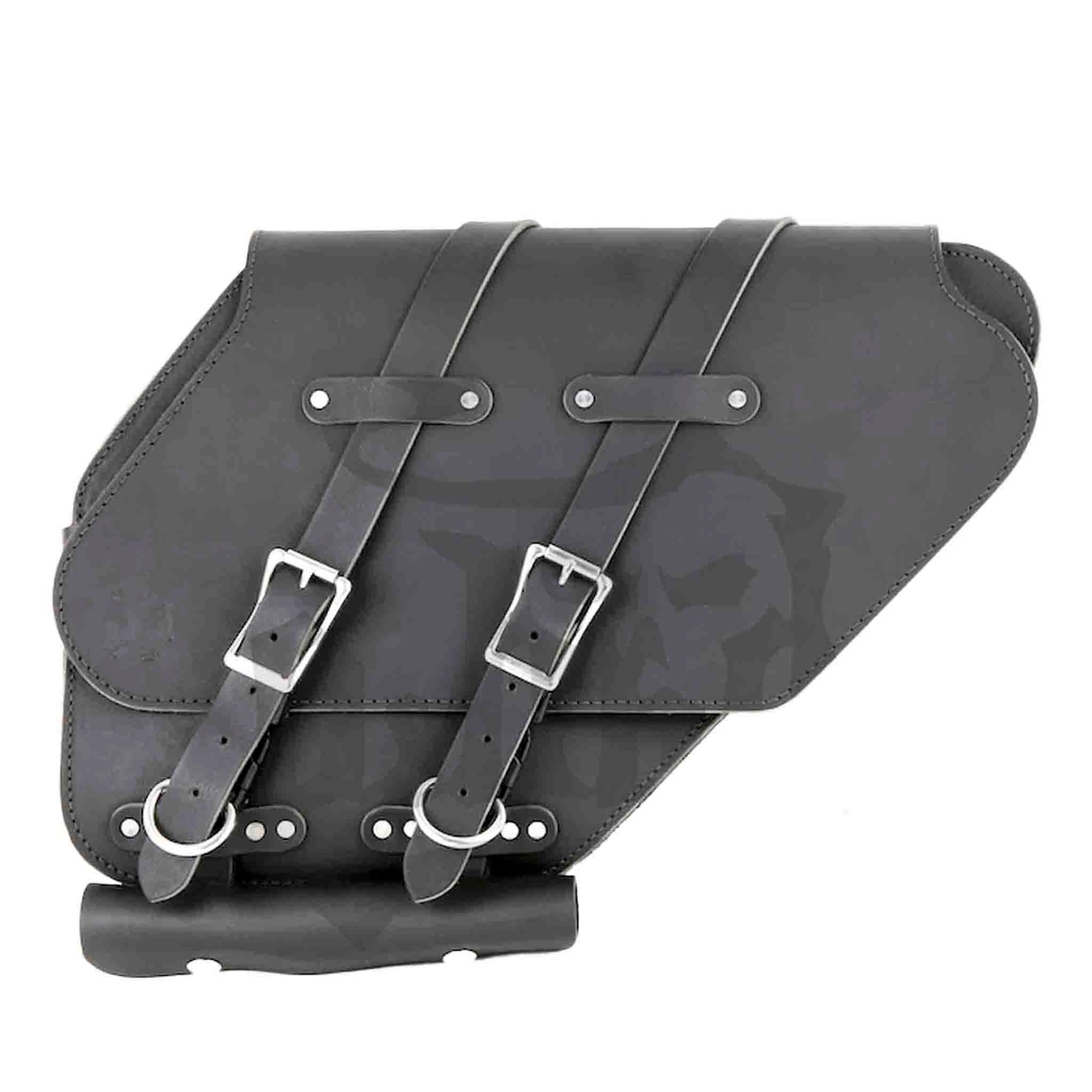 Harley Dyna Right Side Expandable Solo Bag - DR01WC (Buffalo & Waxed Canvas)