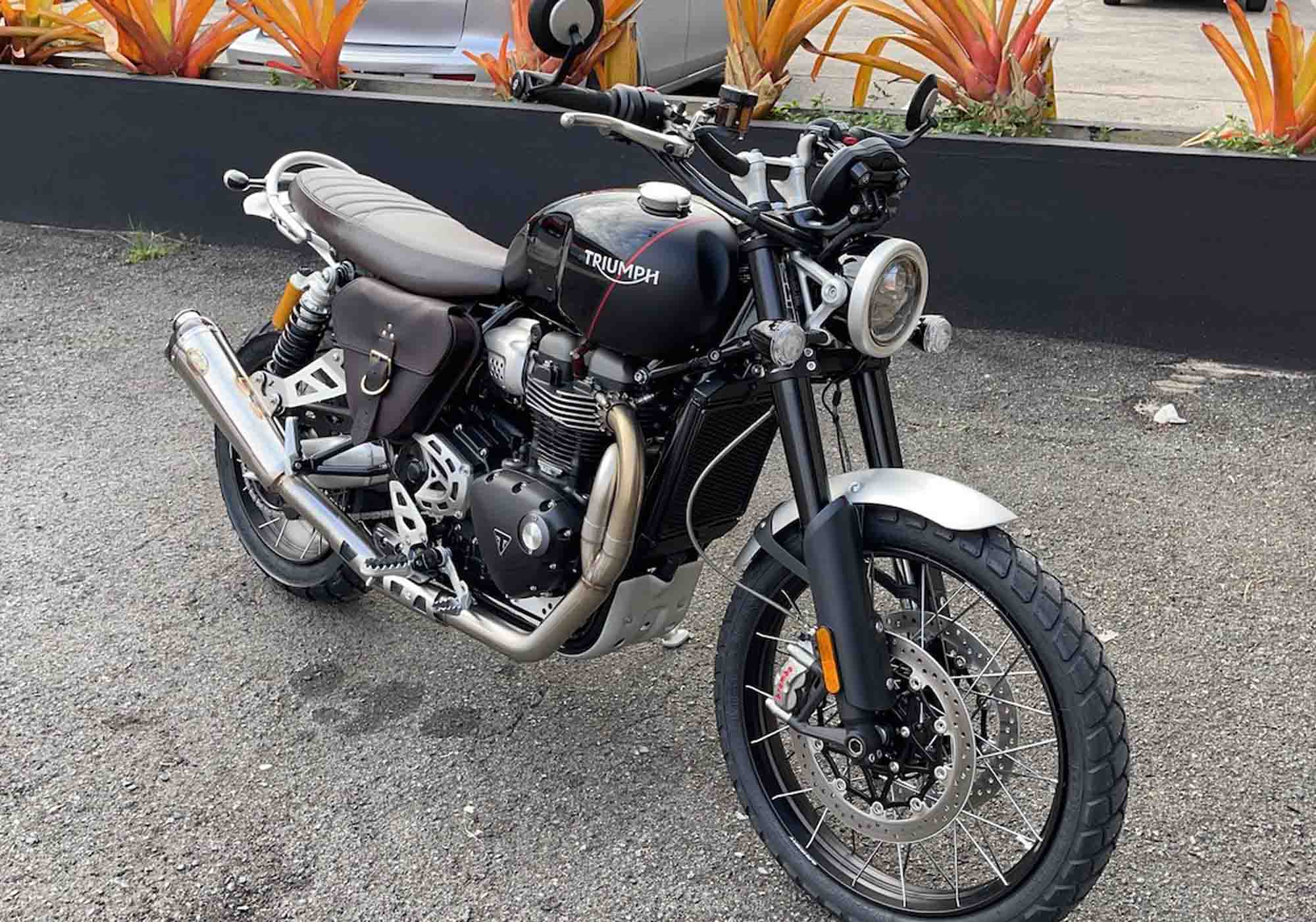 Triumph Scrambler 1200 Side Cover Solo Bag TSB01 BAD&G CUSTOMS Saddlebags