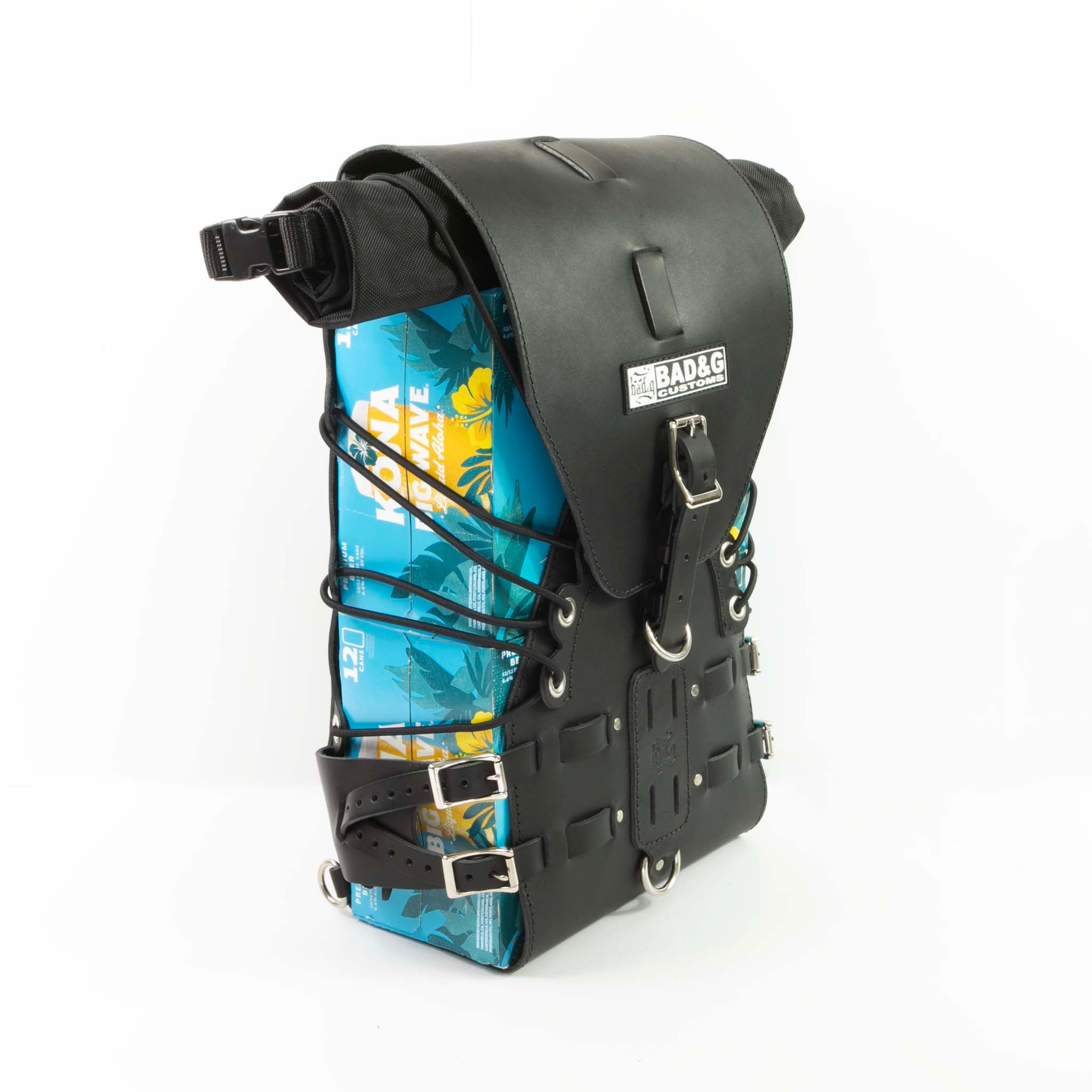 BAD&G Sissy Bar Bag – Leather + Waterproof Dry Bag - USB01