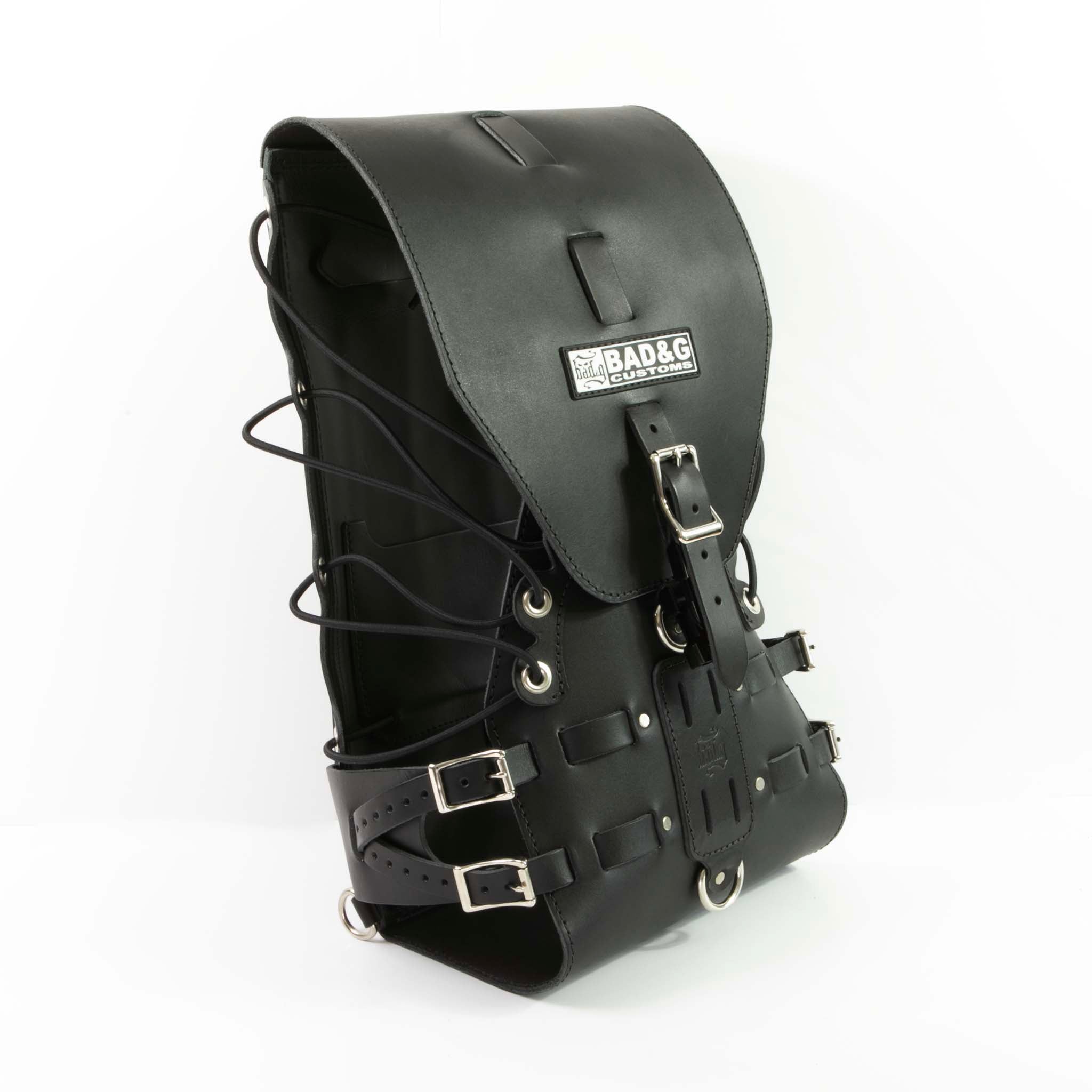 BAD&G Sissy Bar Bag – Leather + Waterproof Dry Bag - USB01
