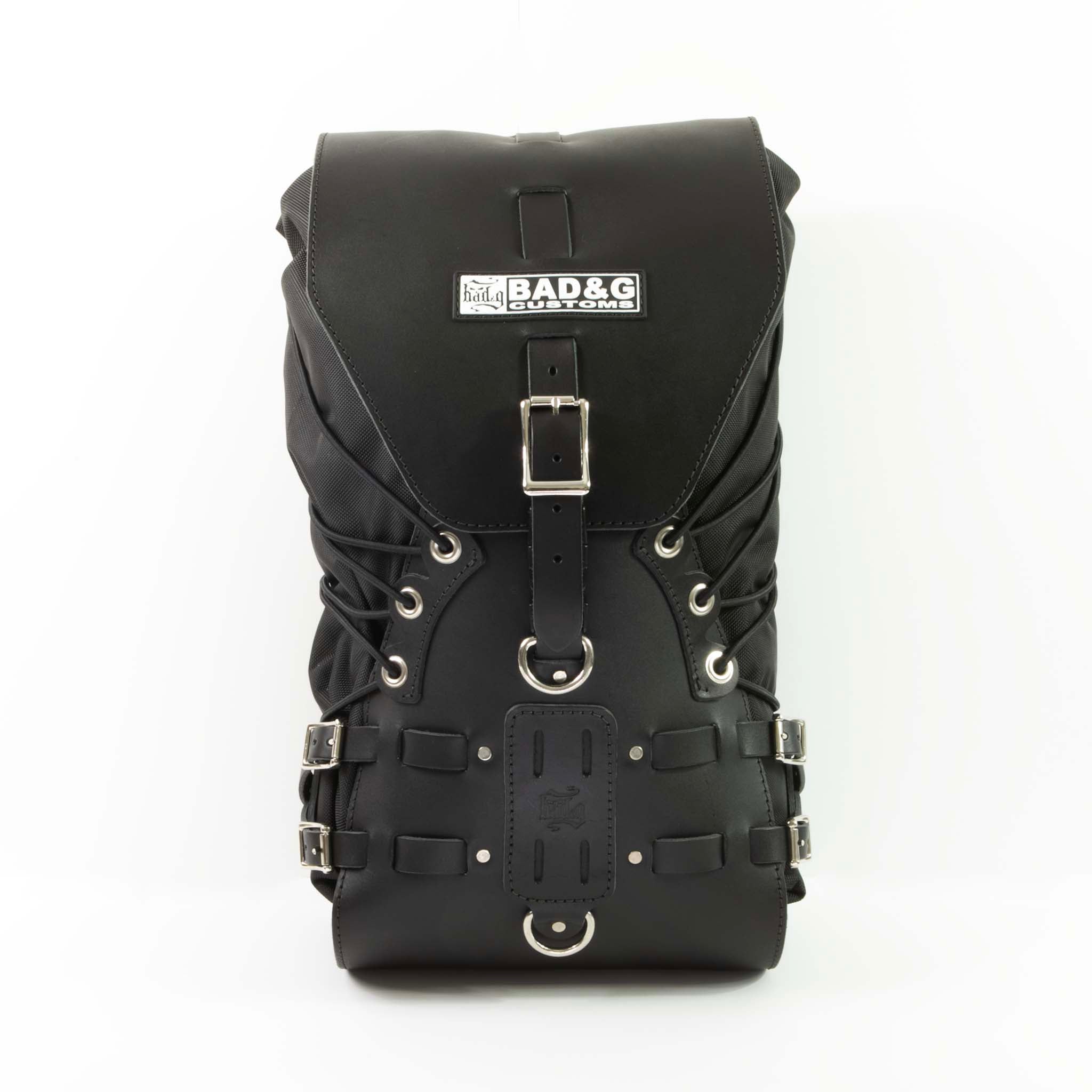 BAD&G Sissy Bar Bag – Leather + Waterproof Dry Bag - USB01