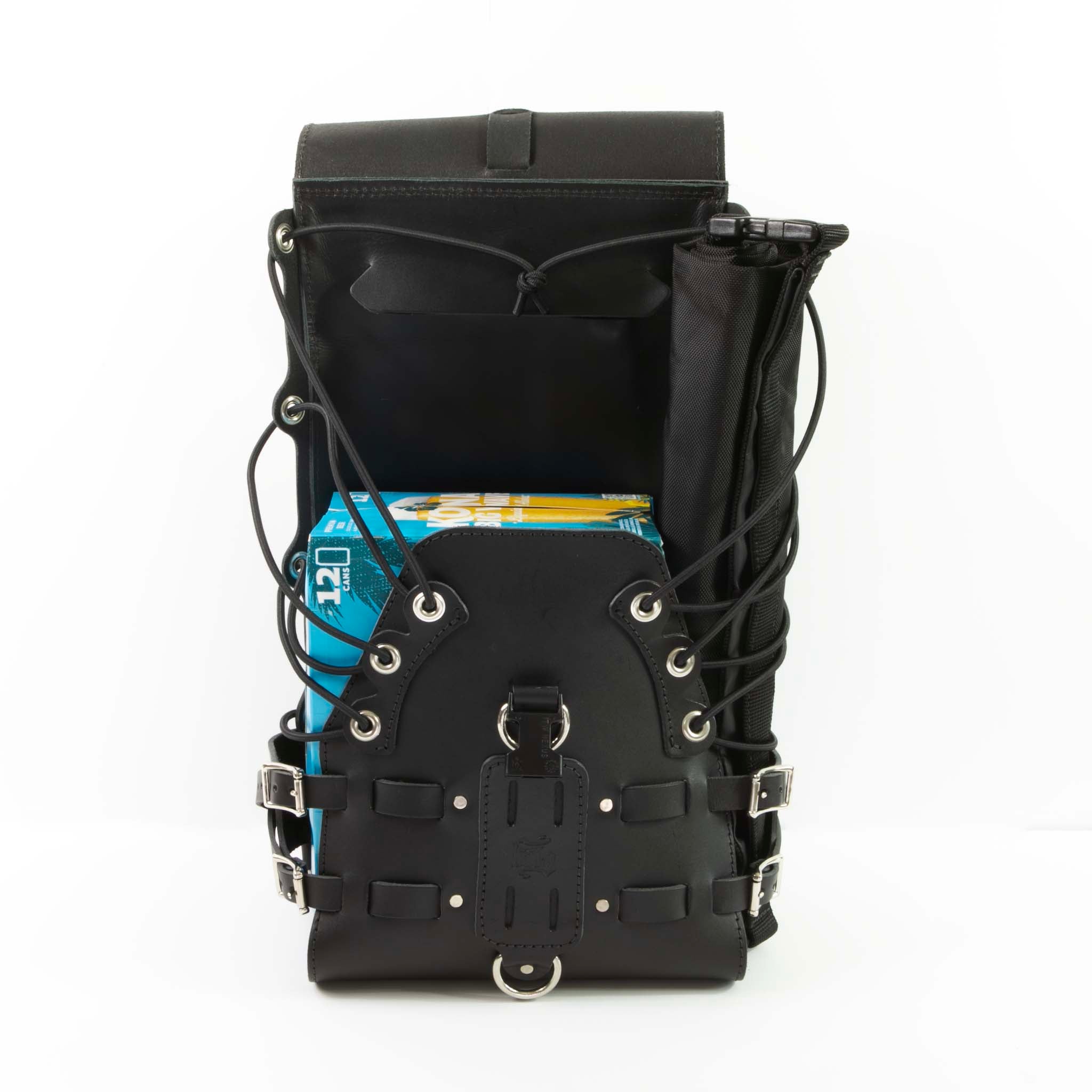 BAD&G Sissy Bar Bag – Leather + Waterproof Dry Bag - USB01