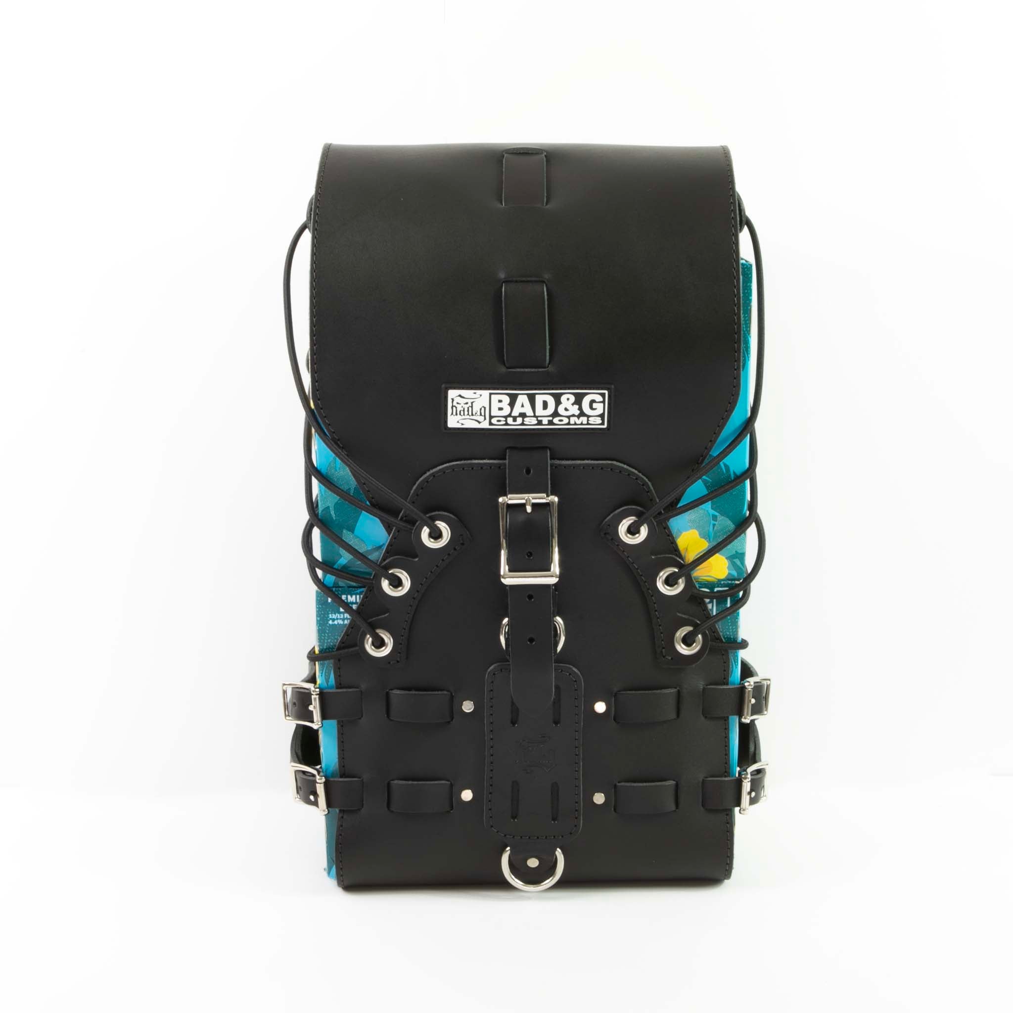 BAD&G Sissy Bar Bag – Leather + Waterproof Dry Bag - USB01
