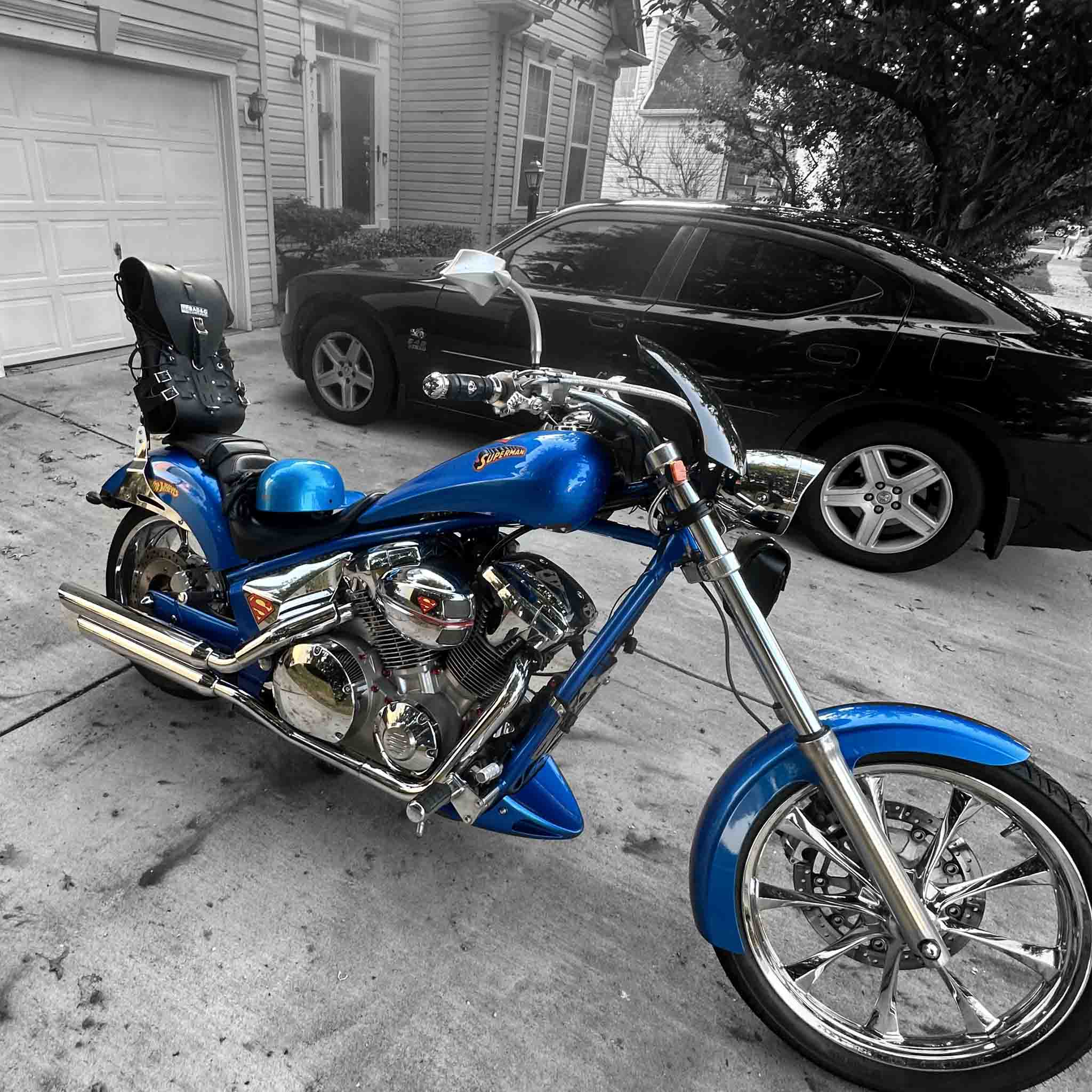 BAD&G Sissy Bar Bag – Leather + Waterproof Dry Bag - USB01