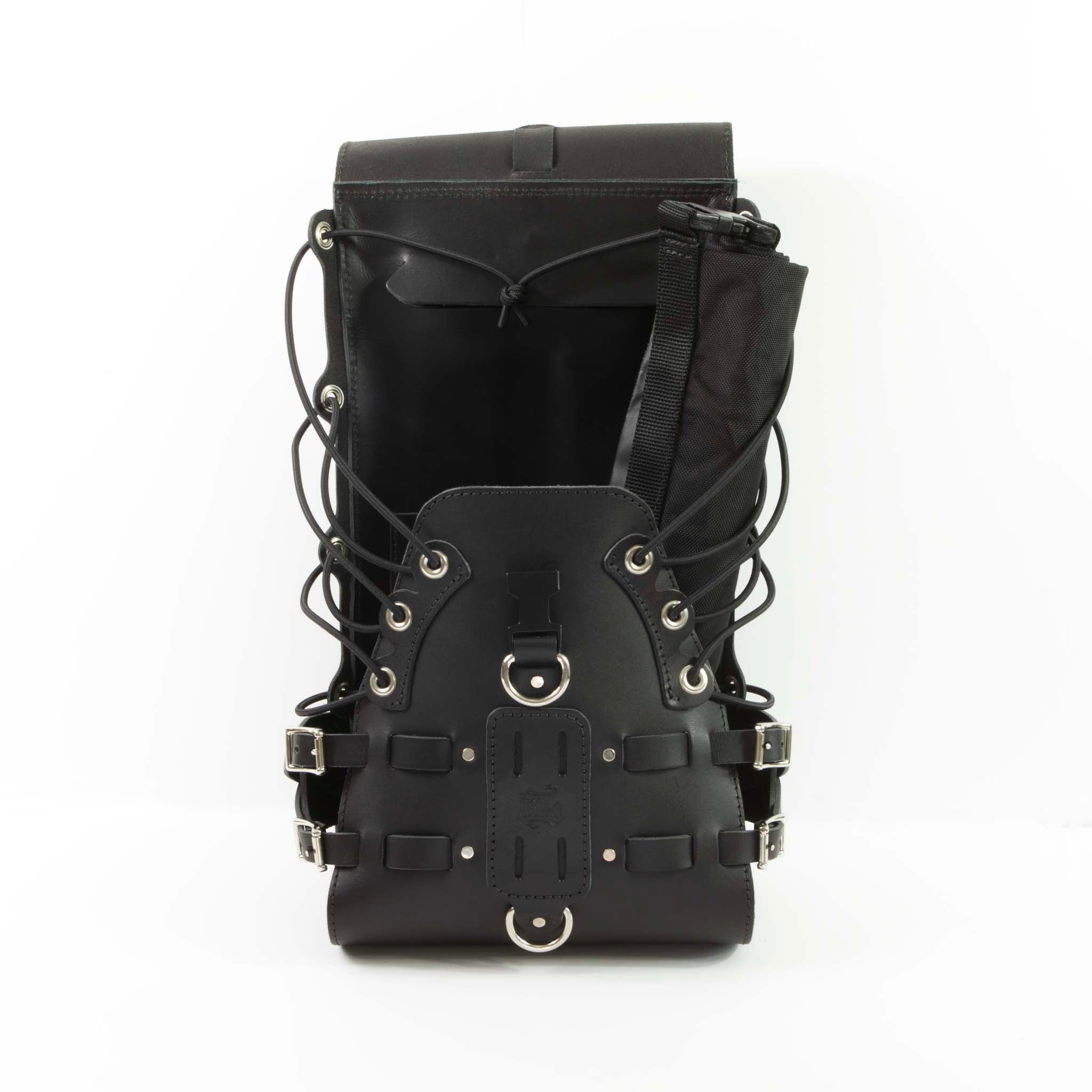 BAD&G Sissy Bar Bag – Leather + Waterproof Dry Bag - USB01