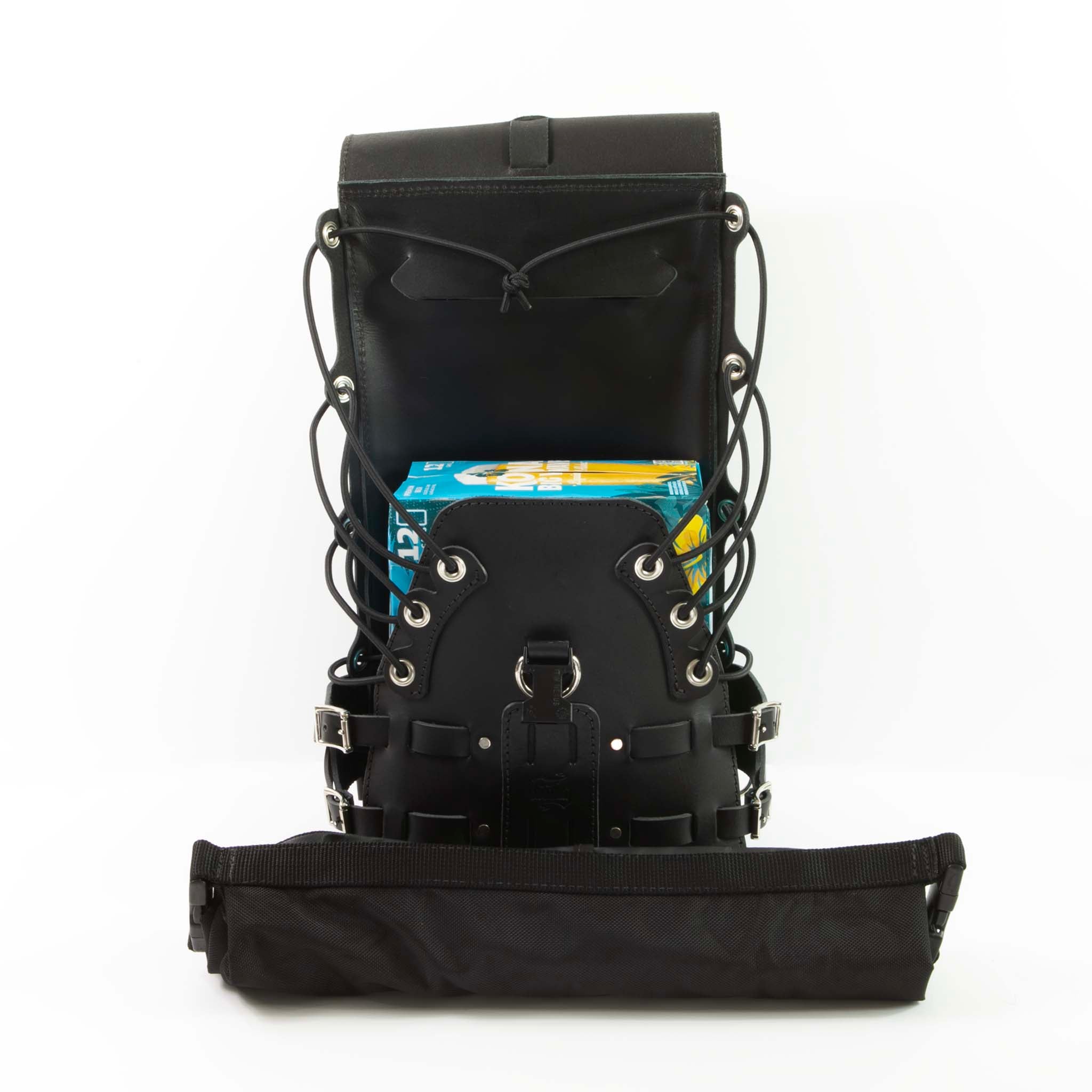 BAD&G Sissy Bar Bag – Leather + Waterproof Dry Bag - USB01