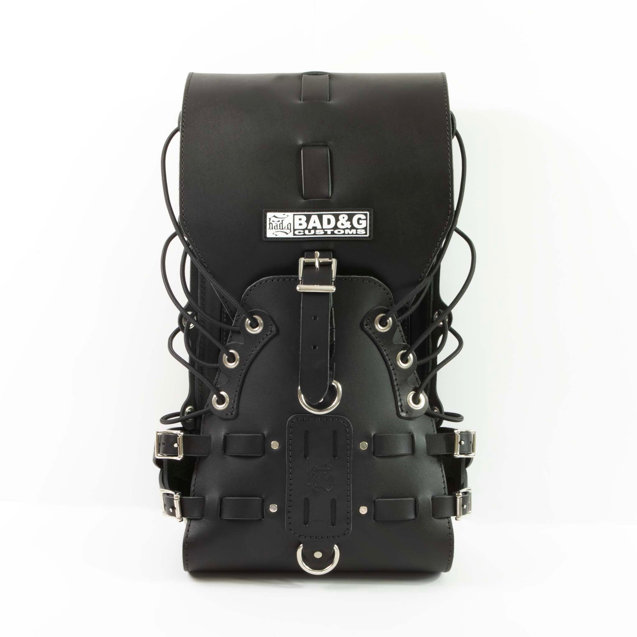 BAD&G Sissy Bar Bag – Leather + Waterproof Dry Bag - USB01